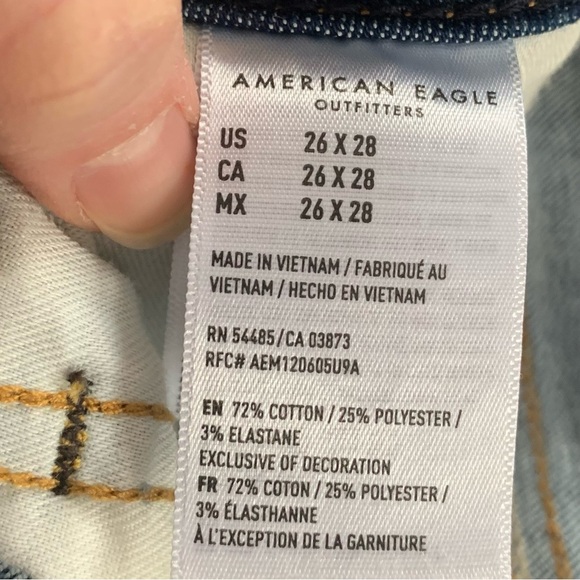 New American eagle next level stretch 26x28 jeans - Picture 2 of 6